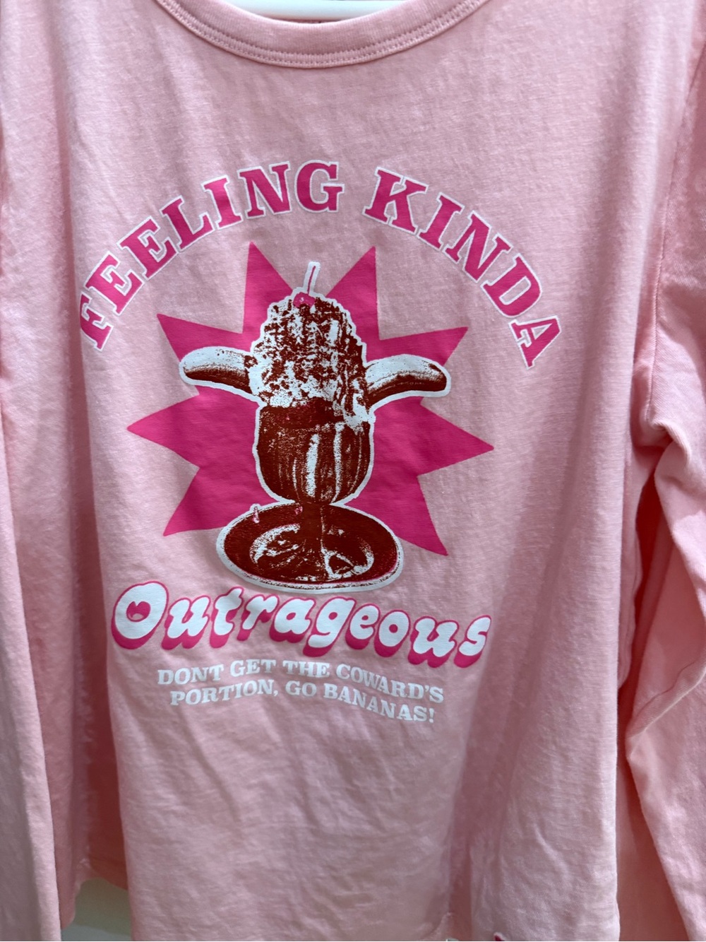 J. Crew Pink Graphic Serendipity 3 Long-Sleeve Tee
